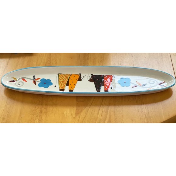Oval French Platter Hand painted in Africa Elsona - Picture 2 of 7